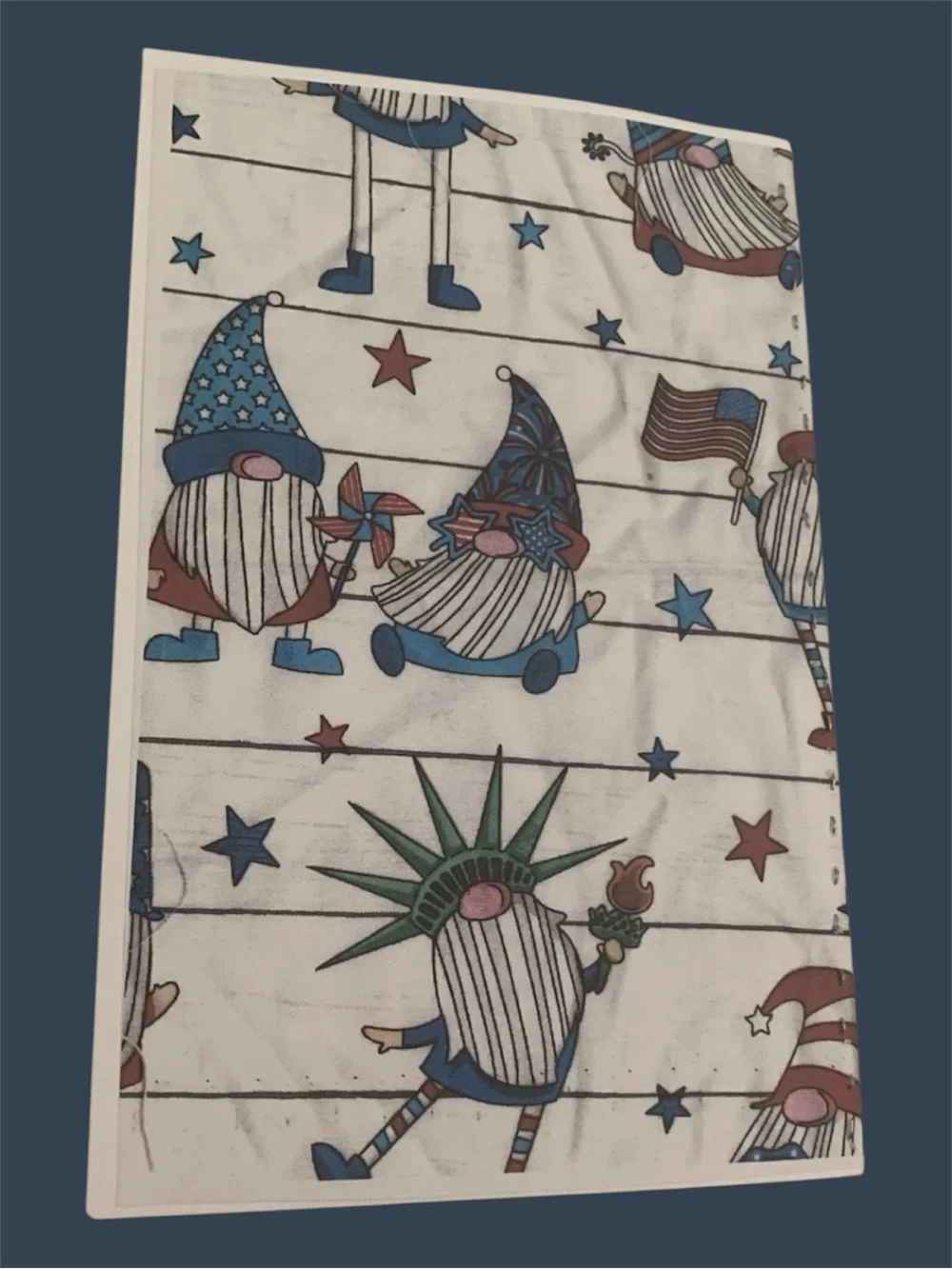 Handmade Patriotic Gnomes Lined Journal - USA Theme 4th of July Notebook 1 Set
